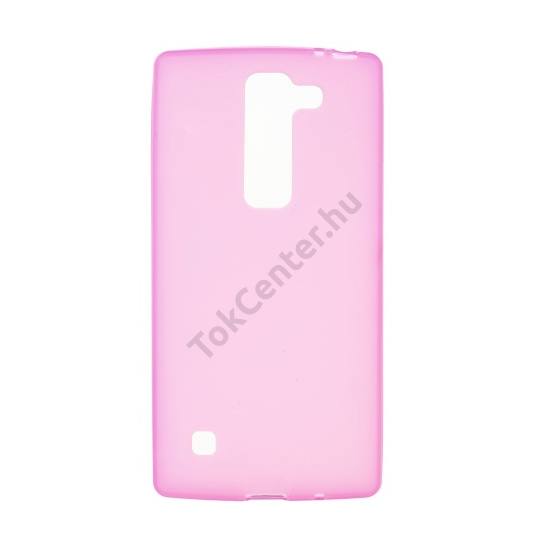 LG Spirit (C70) Telefonvédő gumi / szilikon (fényes keret) RÓZSASZÍN