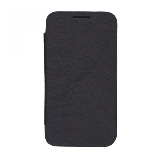 Samsung Galaxy Core Prime (SM-G360) Műanyag telefonvédő (bőr flip, akkufedél, oldalra nyíló) FEKETE