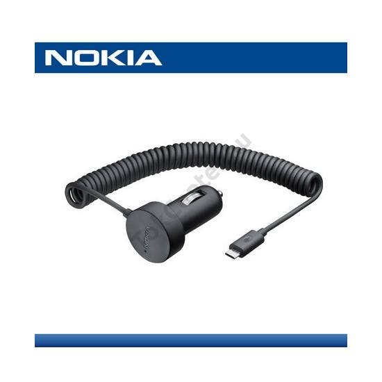 Szivargyújtó töltő/autós töltő (5V / 1000 mA, microUSB) FEKETE