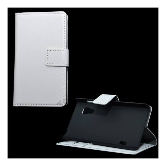 LG Optimus L5 II. (E460) Tok álló, bőr (FLIP, mágneses, oldalra nyíló, bankkártya tartó, asztali tartó funkció) FEHÉR