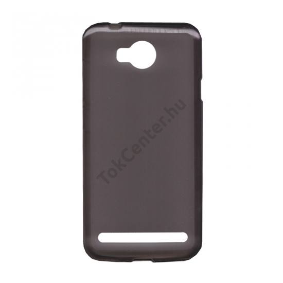 Huawei Y3 II (Y3-2) Telefonvédő gumi / szilikon (fényes keret) FÜSTSZÍNŰ