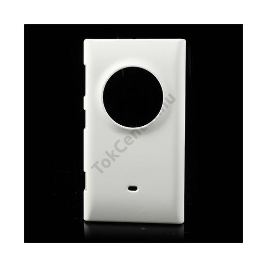 Nokia Lumia 1020 Műanyag telefonvédő gumírozott FEHÉR