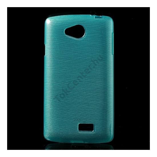 LG F60 (D390N) Telefonvédő gumi / szilikon (szálcsiszolt mintázat) KÉK
