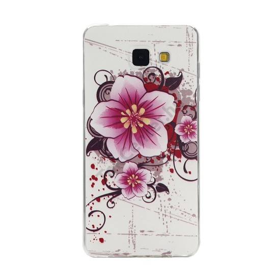 Samsung Galaxy A5 (2016) (SM-A510F) Telefonvédő gumi / szilikon (ultravékony, virágminta) FEHÉR