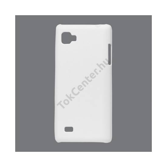 LG Optimus 4X HD (P880) Műanyag telefonvédő gumírozott FEHÉR