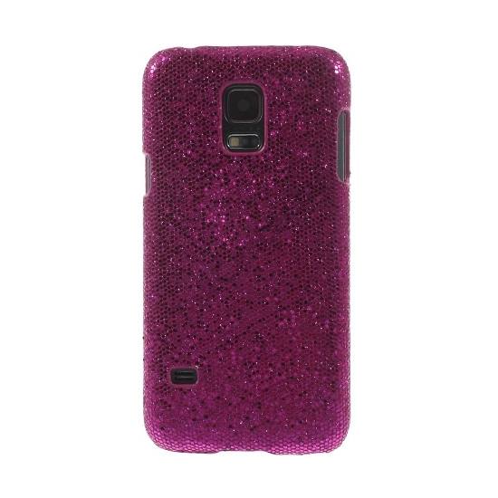 Samsung Galaxy S V. mini (SM-G800) Műanyag telefonvédő (csillogó, flitteres) RÓZSASZÍN