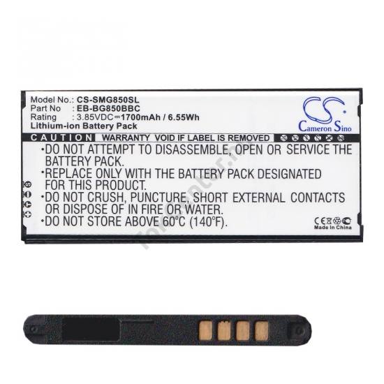 Samsung Galaxy Alpha (SM-G850) Akku 1700 mAh LI-ION (EB-BG850BBE kompatibilis)