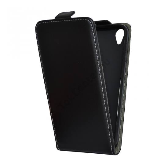 Alcatel Idol 3 4.7`` (OT-6039) Tok álló, bőr (FLIP, mágneses) FEKETE