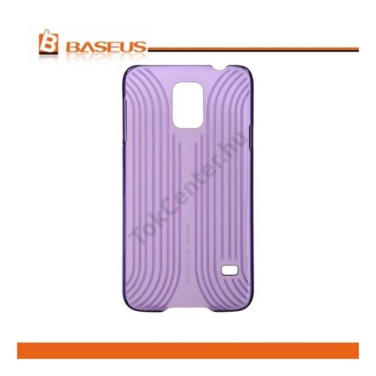 Samsung Galaxy S V. (SM-G900) BASEUS SEASHELL LINE műanyag telefonvédő ÁTLÁTSZÓ LILA