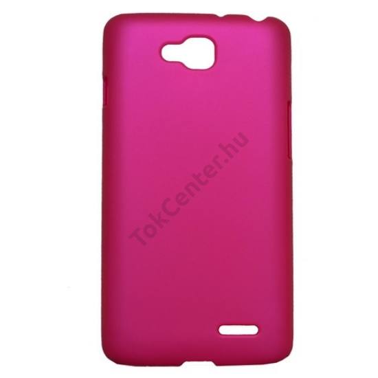 LG L90 (D405N) Műanyag telefonvédő gumírozott MAGENTA