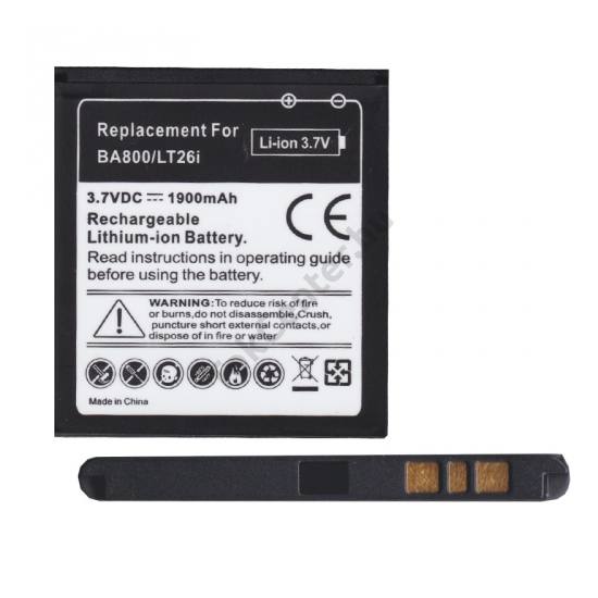 Sony Xperia S (LT26i) Akku 1900 mAh LI-ION (belső akku, beépítése szakértelmet igényel! 1253-5636 / BA800 kompatibilis)