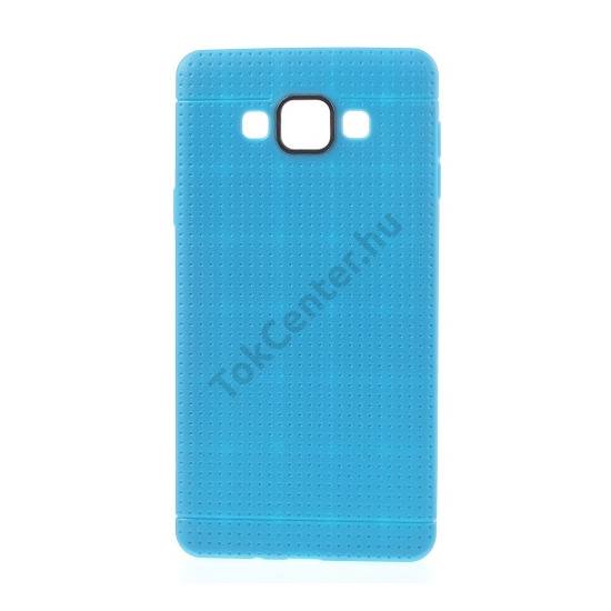 Samsung Galaxy A7 (SM-A700F) Telefonvédő gumi / szilikon (lyukacsos minta) KÉK