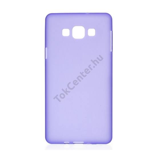Samsung Galaxy A7 (SM-A700F) Telefonvédő gumi / szilikon (fényes keret) ÁTLÁTSZÓ LILA