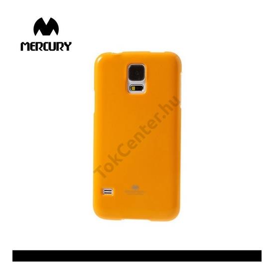 Samsung Galaxy S V. (SM-G900) MERCURY Goospery telefonvédő gumi / szilikon (csillámporos) SÁRGA
