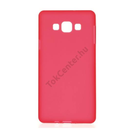 Samsung Galaxy A7 (SM-A700F) Telefonvédő gumi / szilikon (fényes keret) PIROS
