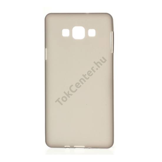 Samsung Galaxy A7 (SM-A700F) Telefonvédő gumi / szilikon (fényes keret) FÜSTSZÍNŰ