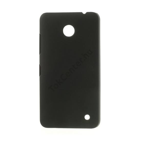 Nokia Lumia 630 Műanyag telefonvédő gumírozott FEKETE