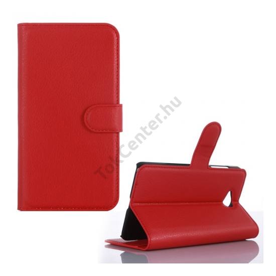Microsoft Lumia 650 Tok álló, bőr (FLIP, oldalra nyíló, asztali tartó funkció) PIROS