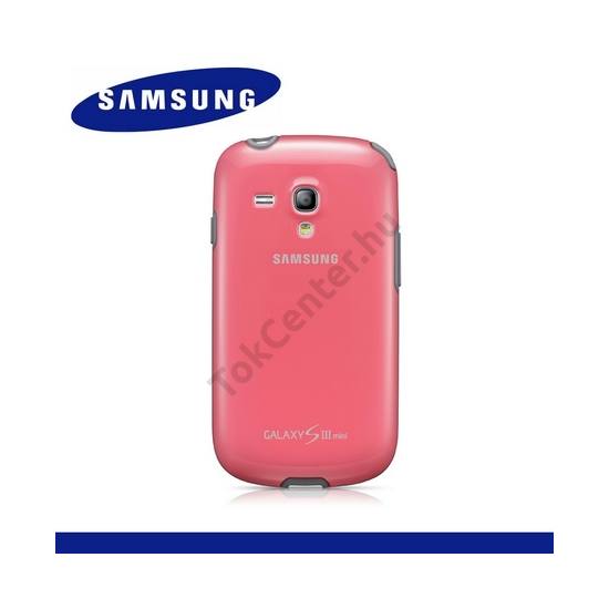 Samsung Galaxy S III. mini (GT-I8190) Műanyag telefonvédő (gumi / szilikon betét) RÓZSASZÍN (EFC-1M7BPEGSTD)