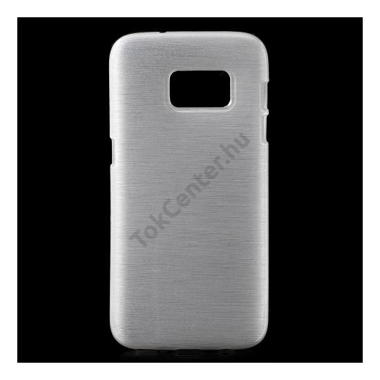 Samsung Galaxy S7 (SM-G930) Telefonvédő gumi / szilikon (szálcsiszolt mintázat) FEHÉR