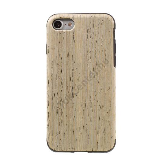 Apple iPhone 7 4.7 / Apple iPhone 8 4.7 / Apple iPhone SE (2020) Szilikon telefonvédő (faerezet minta) BÉZS