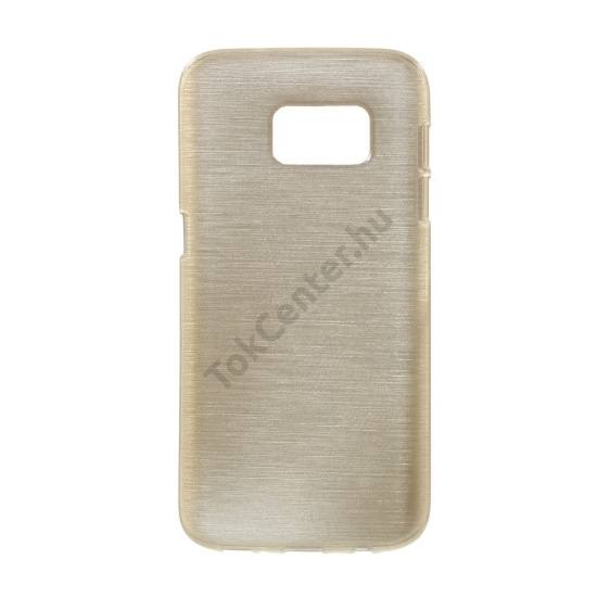 Samsung Galaxy S7 (SM-G930) Telefonvédő gumi / szilikon (szálcsiszolt mintázat) ARANY