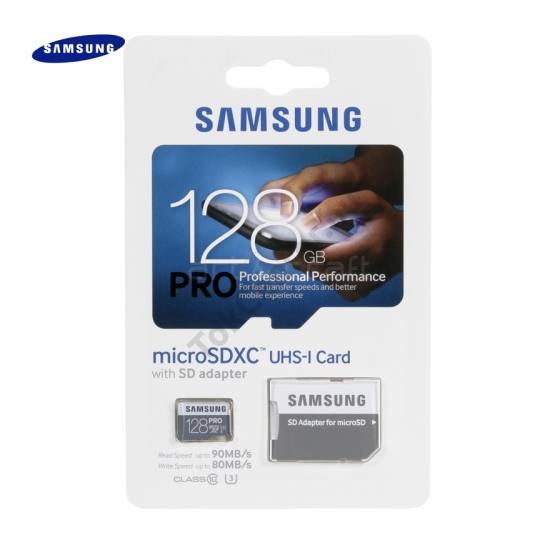 MEMÓRIA KÁRTYA TransFlash 128 GB (microSDHC PRO - Class 10, UHS-3) + SD adapter