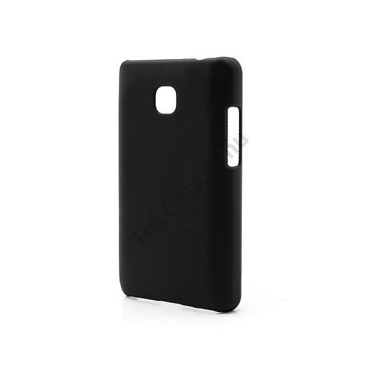 LG Optimus L3 II. (E430) Műanyag telefonvédő gumírozott FEKETE
