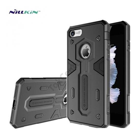 Apple iPhone 7 /APPLE IPhone 8 4,7`` NILLKIN DEFENDER II. telefonvédő gumi / szilikon (műanyag belső, közepesen ütésálló) FEKETE