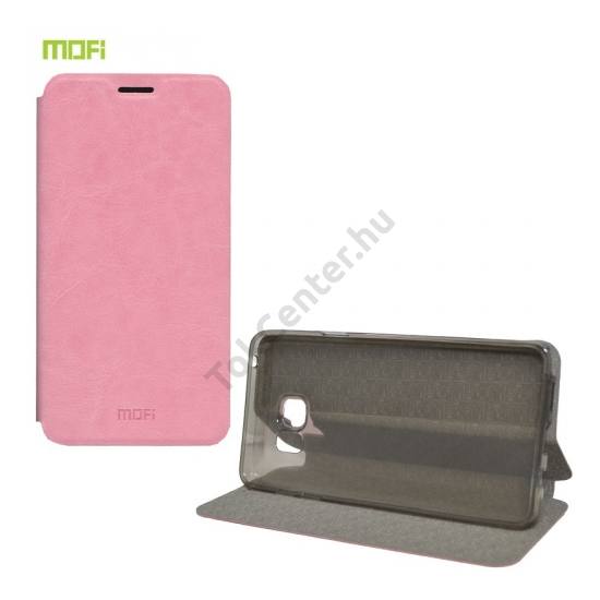 Samsung Galaxy Note 5 (SM-N920) MOFI RUI tok álló, bőr (FLIP, oldalra nyíló, asztali tartó funkció) RÓZSASZÍN