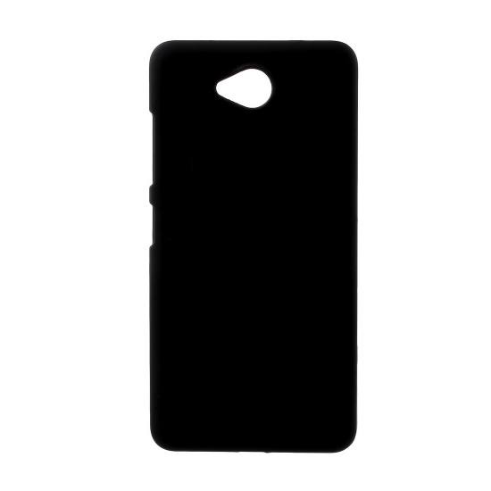 Microsoft Lumia 650 Műanyag telefonvédő (gumírozott) FEKETE
