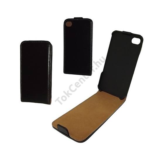 Apple iPhone 4 Tok álló, bőr (FLIP, mágneses) FEKETE