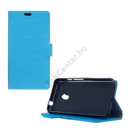 Vodafone Smart turbo 7 Tok álló, bőr (FLIP, oldalra nyíló, asztali tartó funkció) VILÁGOSKÉK