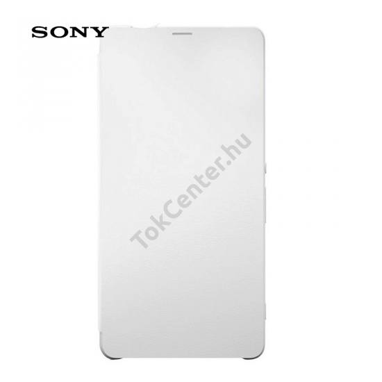 Sony Xperia XA Ultra (F3211) Tok álló, bőr (FLIP, oldalra nyíló) FEHÉR