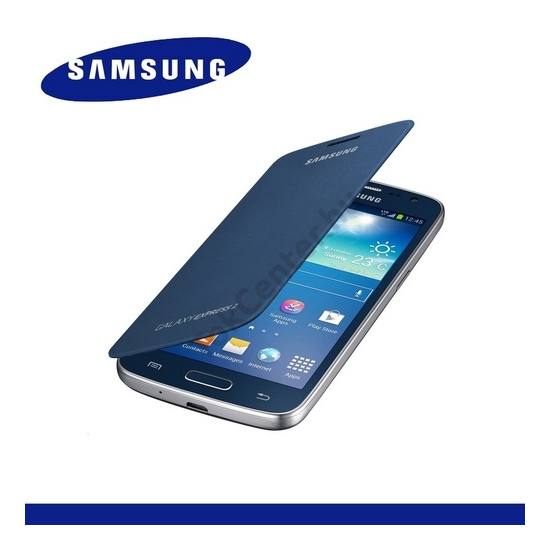 Samsung Galaxy Express 2 (SM-G3815) Műanyag telefonvédő (FLIP, oldalra nyíló) SÖTÉTKÉK (EF-FG381LLEGWW)