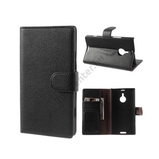 Nokia Lumia 1520 Tok álló, bőr (FLIP, oldalra nyíló, bankkártya tartó, fényképtartó, asztali tartó funkció) FEKETE