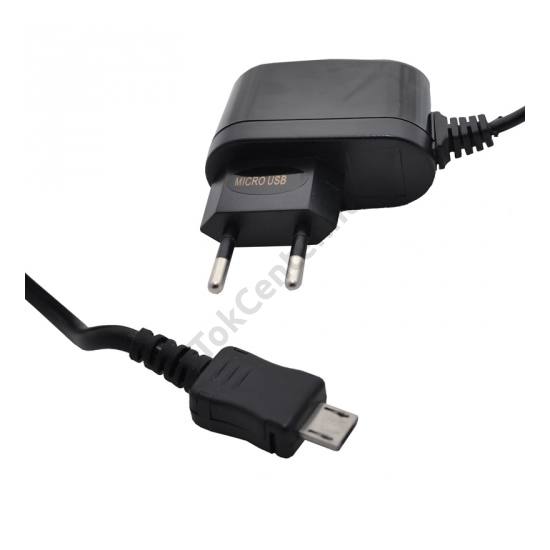 Hálózati töltő (microUSB, 5V / 2100mA) FEKETE