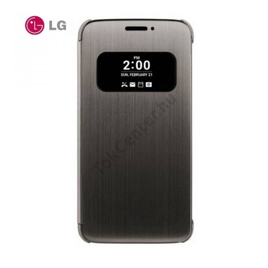 LG G5 (H850) Műanyag telefonvédő (FLIP, oldalra nyíló, hívószámkijelzés, és hívás felvételhez kivágás, QuickWindow) FEKETE