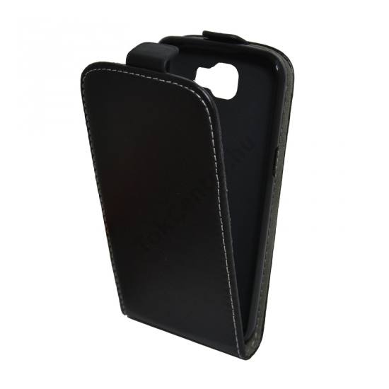 LG K4 (K120e) Tok álló, bőr (FLIP, mágneses) FEKETE