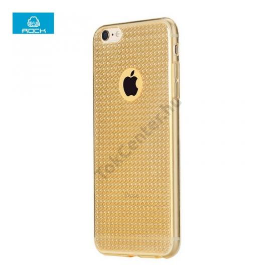 ROCK FLA telefonvédő gumi / szilikon (közepesen ütésálló, gyémántminta) ARANY