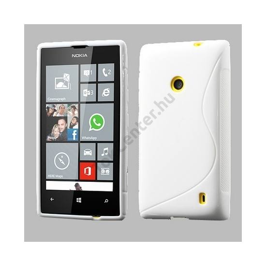 Nokia Lumia 520 Telefonvédő gumi / szilikon (S-line) FEHÉR