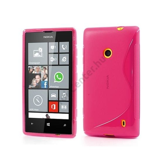 Nokia Lumia 520 Telefonvédő gumi / szilikon (S-line) RÓZSASZÍN
