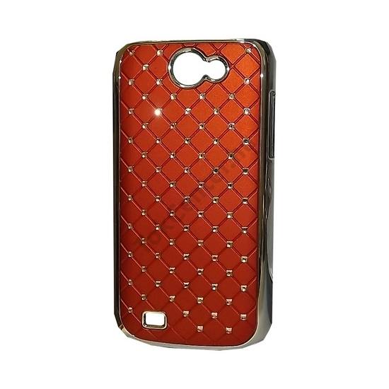 Samsung Galaxy W (GT-I8150) Műanyag telefonvédő (strasszkő) NARANCS