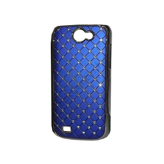 Samsung Galaxy W (GT-I8150) Műanyag telefonvédő (strasszkő) SÖTÉTKÉK