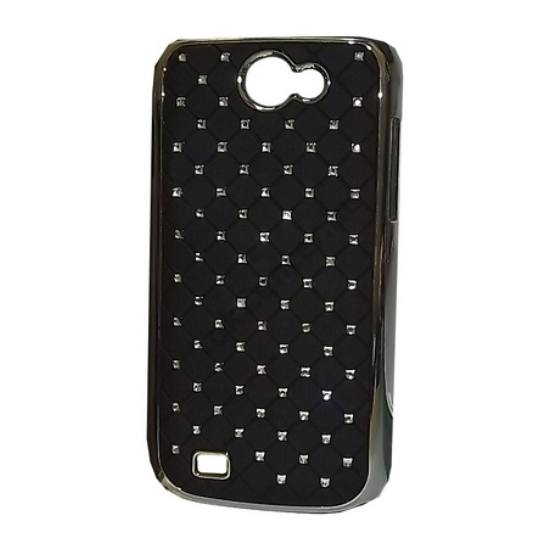 Samsung Galaxy W (GT-I8150) Műanyag telefonvédő (strasszkő) FEKETE