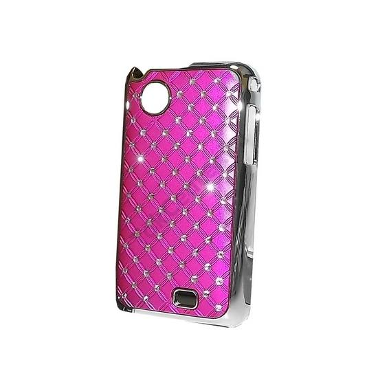 Samsung Champ2 (GT-C3300) Műanyag telefonvédő (strasszkő) MAGENTA