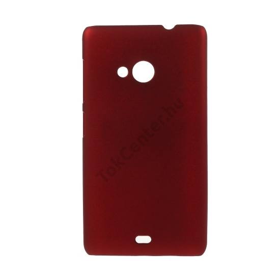 Microsoft Lumia 535 Műanyag telefonvédő gumírozott PIROS