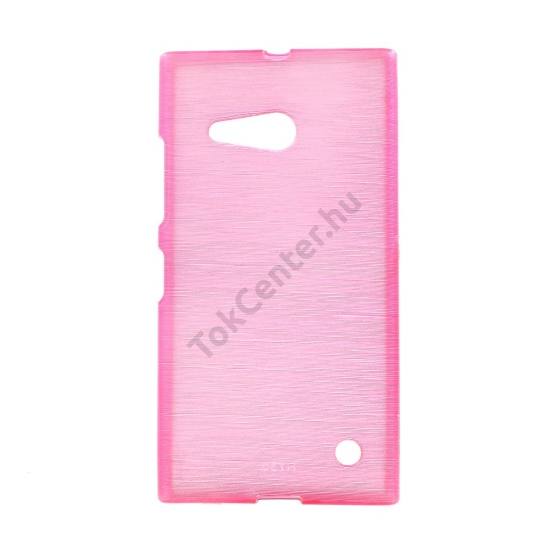Nokia Lumia 730 Telefonvédő gumi / szilikon (szálcsiszolt mintázat) MAGENTA