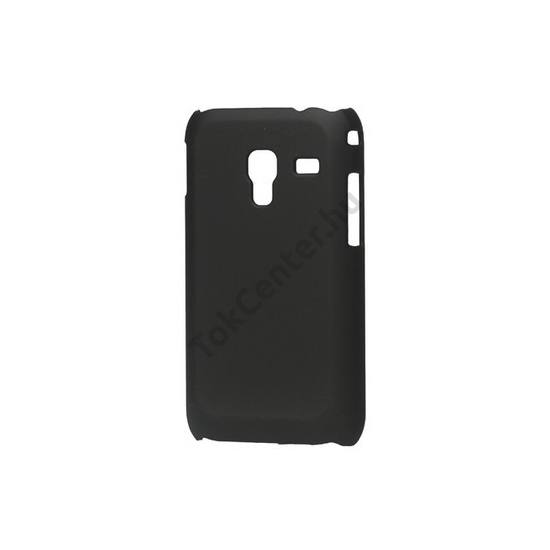 Samsung Galaxy Ace Plus (GT-S7500) Műanyag telefonvédő gumírozott FEKETE