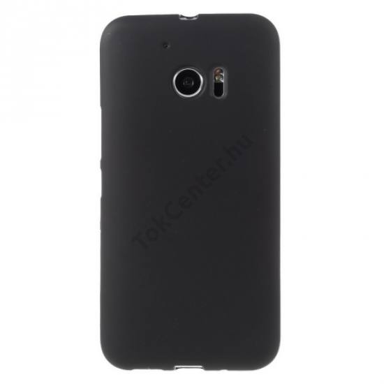 HTC 10 Telefonvédő gumi / szilikon (fényes keret) FEKETE